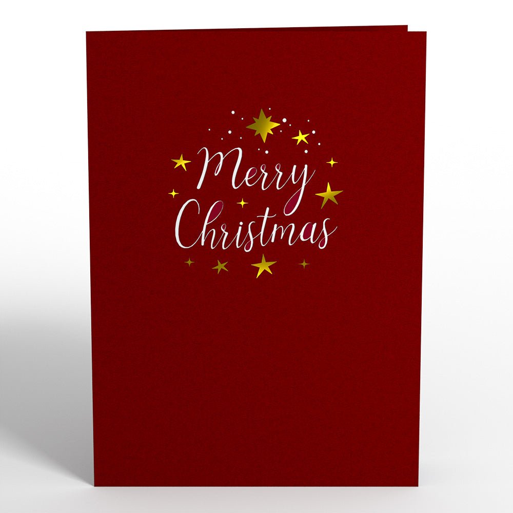 stained glass christmas chapel pop up card