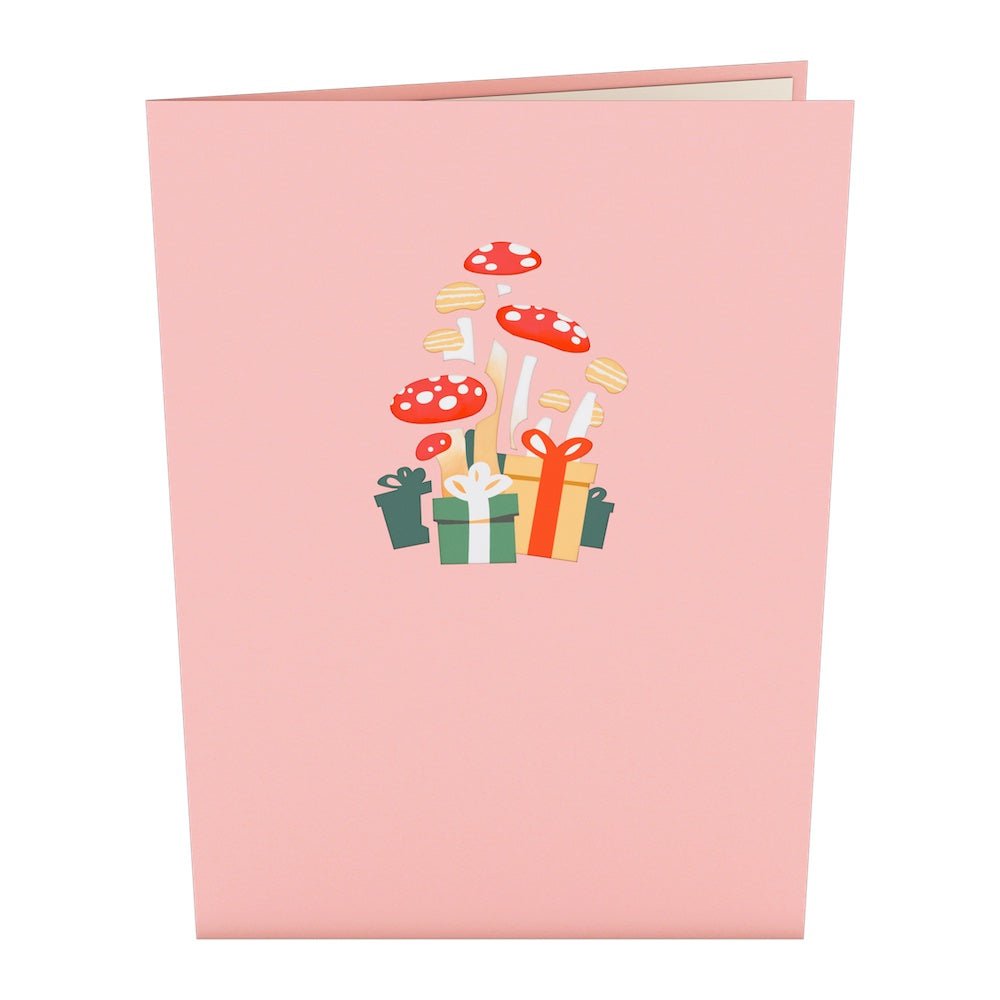 woodland gnomes birthday cake pop up card