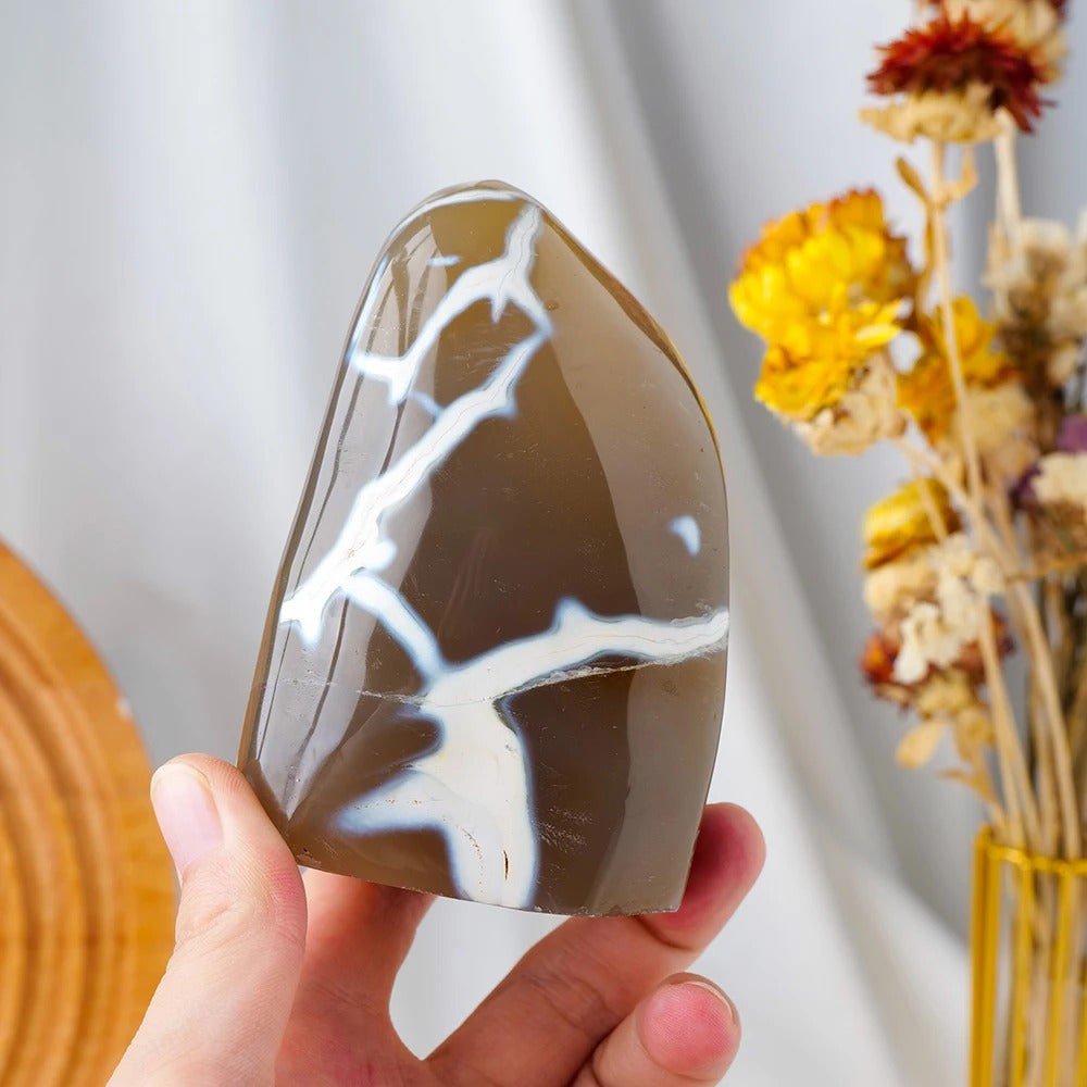 flower agate free form