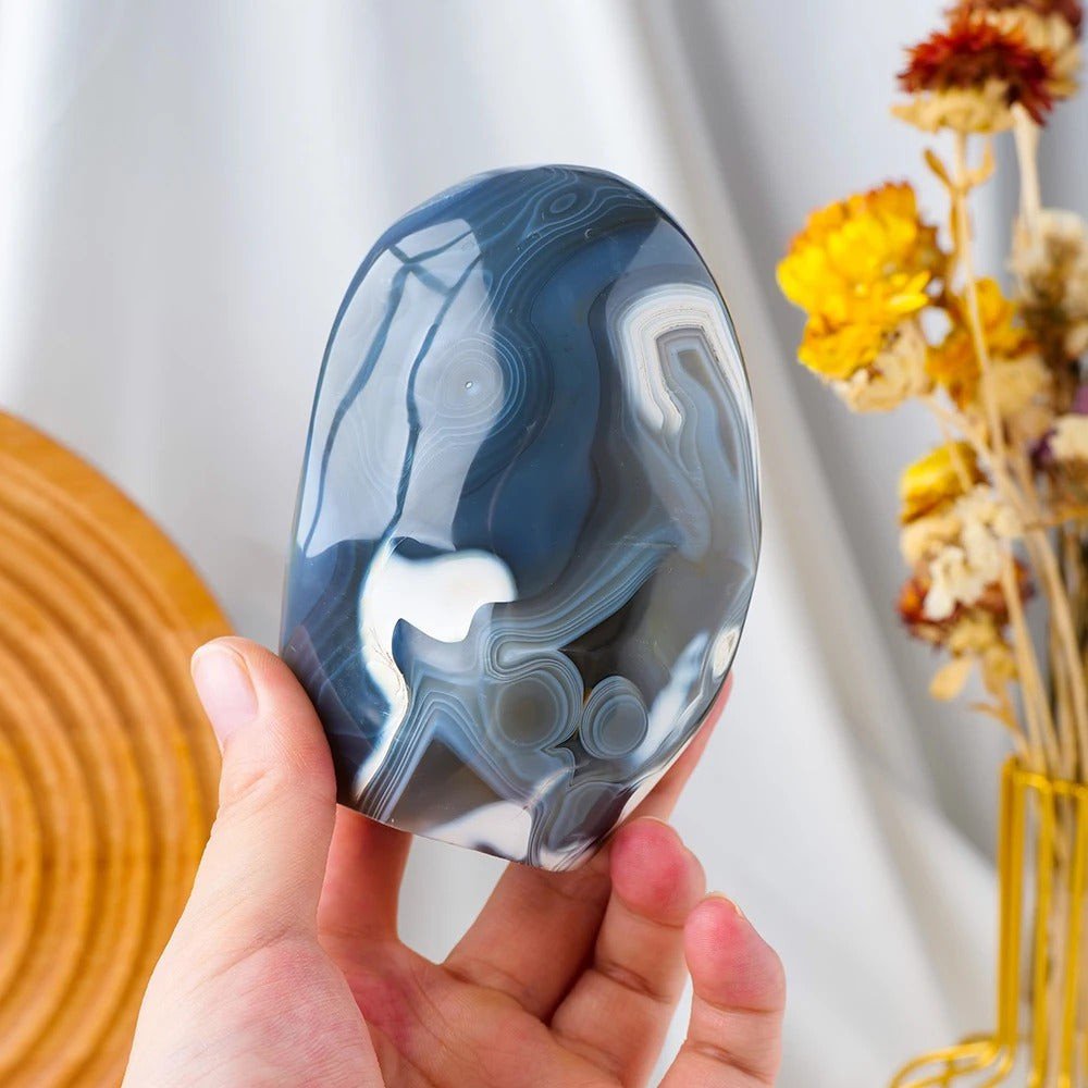 flower agate free form