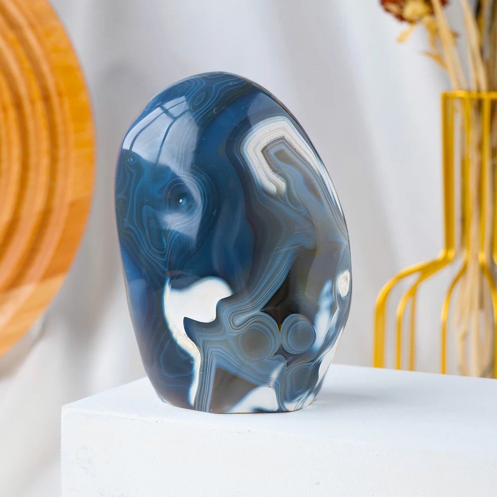 flower agate free form